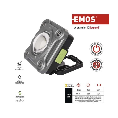 Lampada da lavoro LED COB 1200lm -...