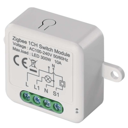 Modulo Interruttore 1 Canale L+N Gosmart IP-2101SZ ZigBee | Emos H5101