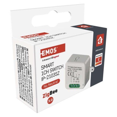 Modulo Interruttore 1 Canale ZigBee Gosmart IP-2103SZ (No Neutro) | Emos H5103