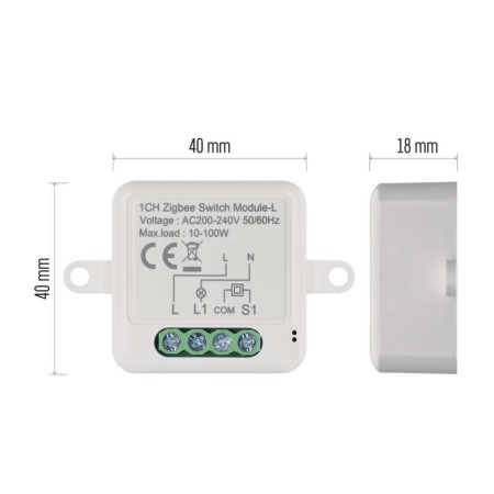 Modulo Interruttore 1 Canale ZigBee Gosmart IP-2103SZ (No Neutro) | Emos H5103