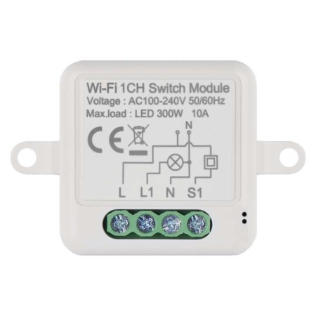 Modulo Interruttore 1 Canale Gosmart IP-2101SW Wi-Fi | Emos H5105