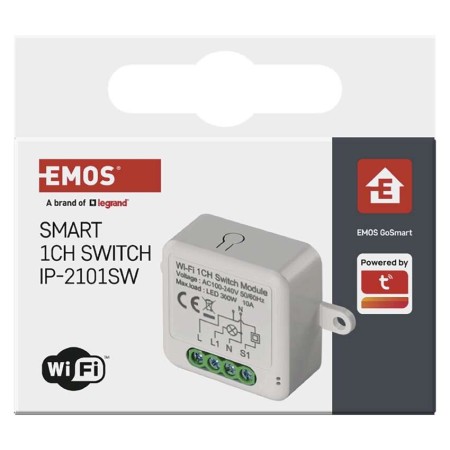 Modulo Interruttore 1 Canale Gosmart IP-2101SW Wi-Fi | Emos H5105