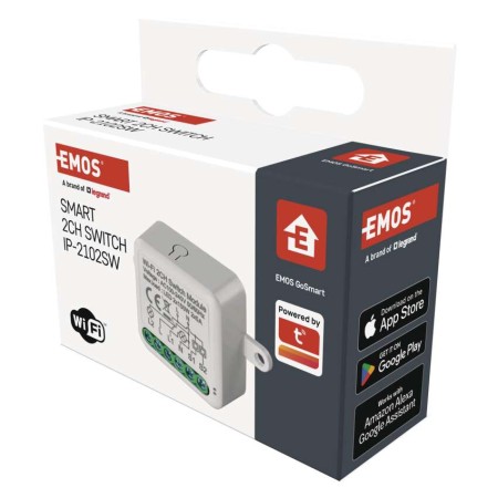 Modulo Interruttore 2 Canali Gosmart IP-2102SW Wi-Fi | Emos H5106