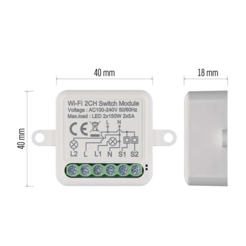 Modulo Interruttore 2 Canali Gosmart... Modulo Interruttore 2 Canali Gosmart...