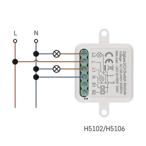 Modulo Interruttore 2 Canali Gosmart... Modulo Interruttore 2 Canali Gosmart...