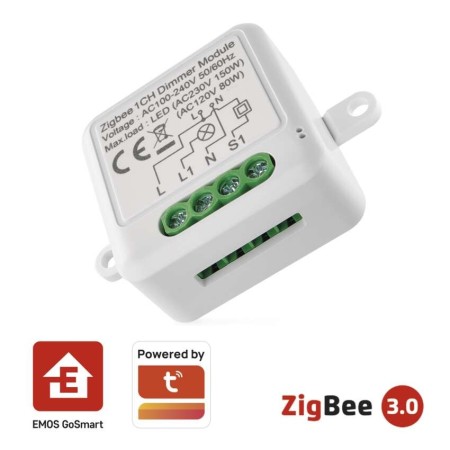 Modulo Interruttore Dimmer Smart ZigBee 1 Canale Gosmart IP-2111DZ Emos H5107 - Controllo Intelligente delle Luci Modulo Interruttore Dimmer Smart ZigBee 1 Canale Gosmart IP-2111DZ Emos H5107 - Controllo Intelligente delle Luci
