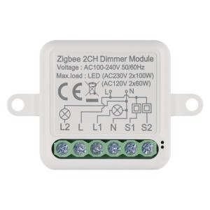 Modulo Interruttore Dimmer Smart ZigBee 2 Canali Gosmart IP-2112DZ Emos H5108 - Controllo Intelligente delle Luci 2