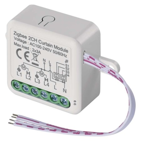 Modulo Motore Tende 2 Canali Gosmart IP-2122CZ ZigBee | Emos H5110