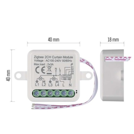 Modulo Motore Tende 2 Canali Gosmart IP-2122CZ ZigBee | Emos H5110