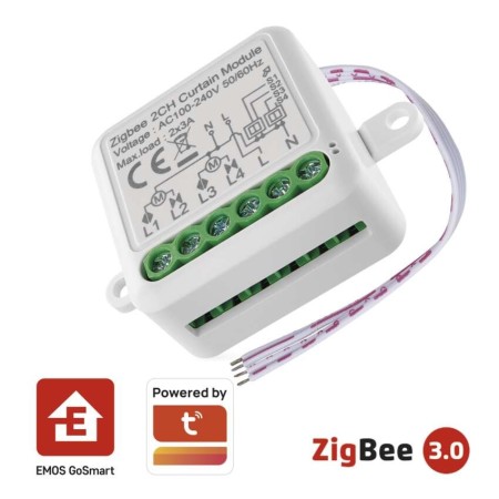 Modulo Motore Tende Smart ZigBee 2 Canali Gosmart IP-2122CZ Emos H5110 - Controllo Intelligente delle Tende Modulo Motore Tende Smart ZigBee 2 Canali Gosmart IP-2122CZ Emos H5110 - Controllo Intelligente delle Tende