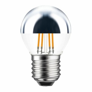 Lampadina LED E27 4W Cupola Argento - Eleganza e Luce Calda 2700K