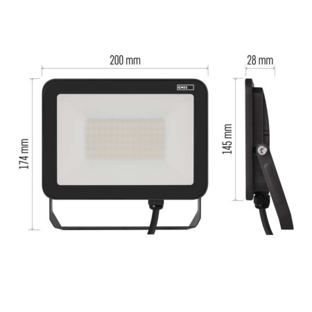 Faro LED INOVO 50W 5500 lumen 4000K Colore Antracite | EMOS ZS2642