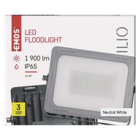 Faretto LED ILIO 21W 1900 lumen 4000K Nero | EMOS ZS2520