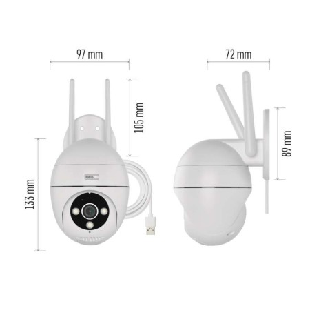 Telecamera Smart IP-800 GoSmart - Visione Notturna, IP65, Tracciamento | Emos H4057