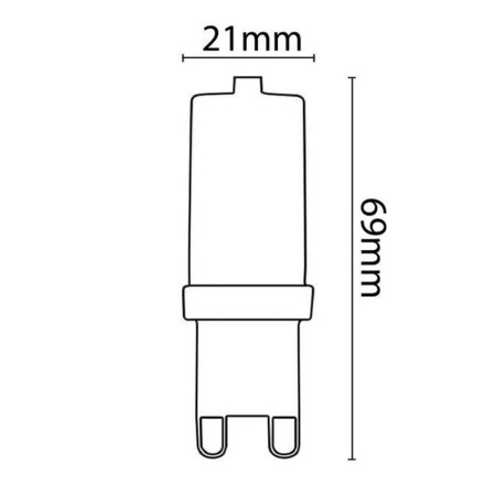 Lampadina LED G9 6W 600lm 3000K - Luce Calda | Aslite ASAL0158