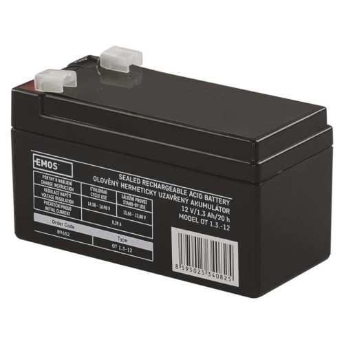 Batteria EMOS B9652 12V 1.3Ah Faston 4.7mm AGM sigillata