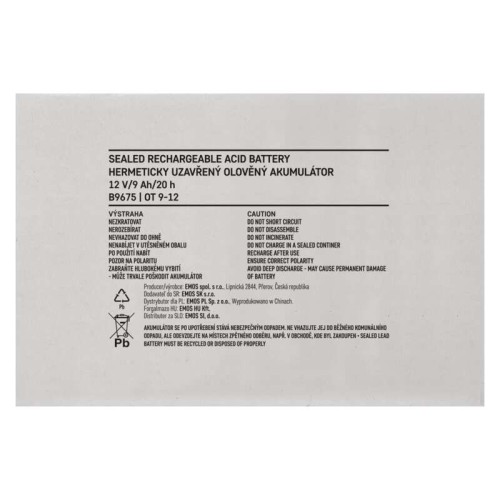 Batteria Piombo 12V 9Ah Ricaricabile...