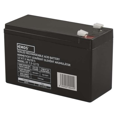 Batteria al Piombo 12V 7.2Ah con Faston 6.3mm per UPS e Allarmi EMOS B9674 Batteria al Piombo 12V 7.2Ah con Faston 6.3mm per UPS e Allarmi EMOS B9674