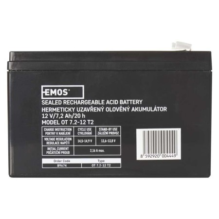 Vista frontale batteria al piombo EMOS B9674 Vista frontale batteria al piombo EMOS B9674