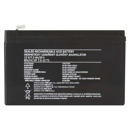 Vista posteriore batteria al piombo EMOS B9674 Vista posteriore batteria al piombo EMOS B9674