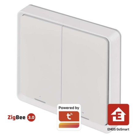 Controller Scena 2 Pulsanti Bianco ZigBee Gosmart IP-2002ZW Emos H5012 - Controllo Scene Smart Controller Scena 2 Pulsanti Bianco ZigBee Gosmart IP-2002ZW Emos H5012 - Controllo Scene Smart