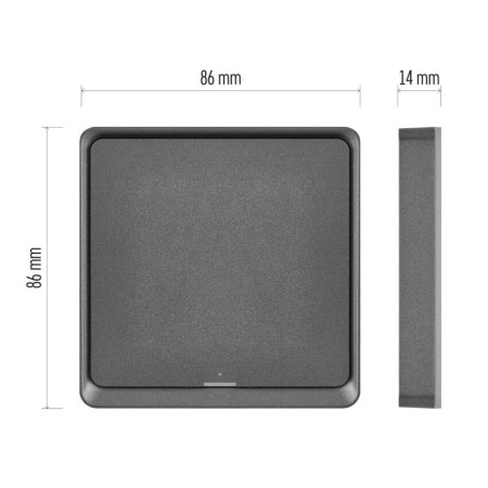 Controller Scena 1 Pulsante ZigBee Antracite | Controllo Smart Casa | Emos H5014