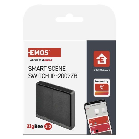 Controller Scena 2 Pulsanti ZigBee Antracite | Controllo Smart Casa | Emos H5015