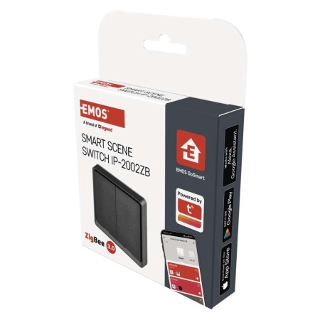 Controller Scena 2 Pulsanti ZigBee Antracite | Controllo Smart Casa | Emos H5015