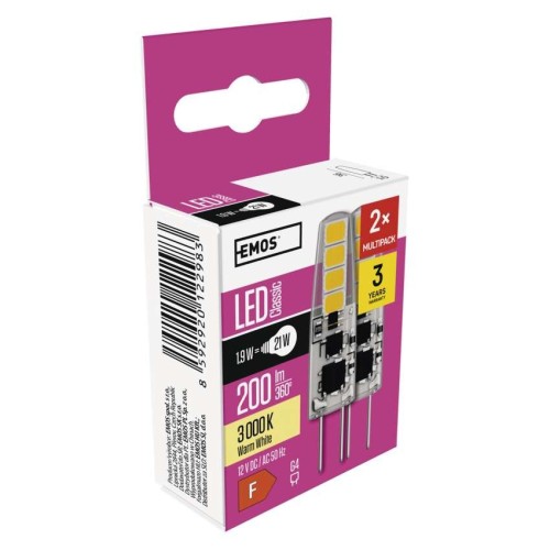 Set 2 Lampadine LED G4 1.9W (20W)...