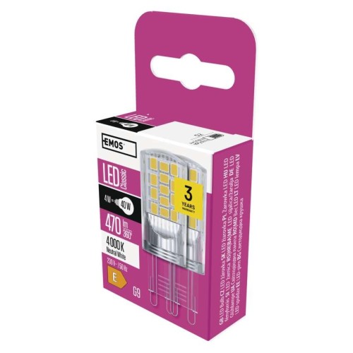 Lampadina LED G9 4W (40W) 4000K - Confezione da 2 EMOS ZQ9545.2