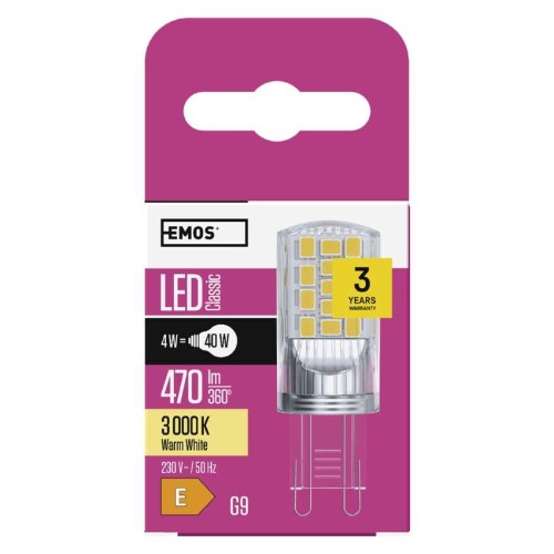 Lampadina LED G9 4.2W (60W) 3000K -... Lampadina LED G9 4.2W (60W) 3000K -...