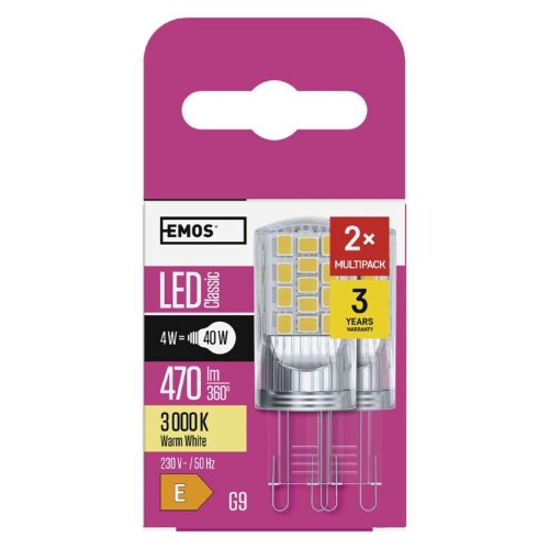 Lampadina LED G9 4W (40W) 3000K -... Lampadina LED G9 4W (40W) 3000K -...
