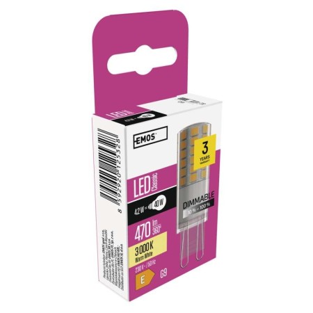 Lampadina LED Dimmerabile G9 4.2W (40W) 3000K - Garanzia 3 anni | EMOS ZQ9125D