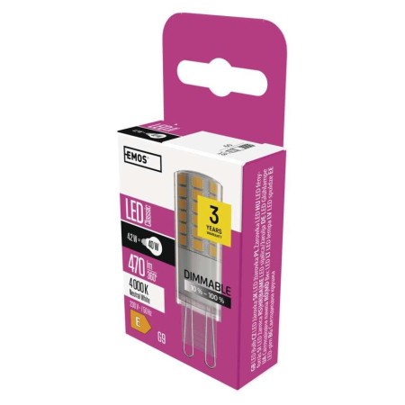 Lampadina LED Dimmerabile G9 4.2W (40W) 4000K - Garanzia 3 anni EMOS ZQ9225D