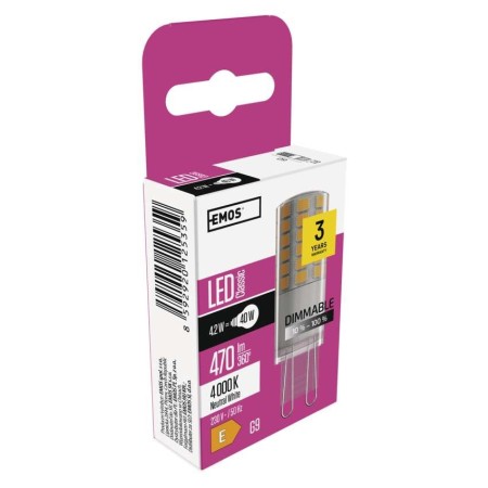 Lampadina LED Dimmerabile G9 4.2W (40W) 4000K - Garanzia 3 anni | EMOS ZQ9225D
