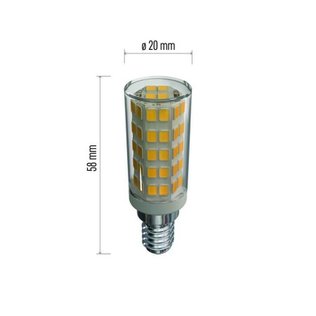 Lampadina LED E14 Tubolare 4.5W 3000K - Sostituisce 40W: Efficienza e Stile | Emos ZQ9140