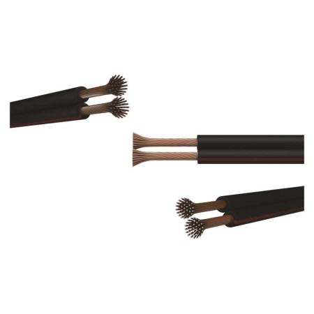 Cavo per altoparlanti rosso/nero 2x0.50 in CCA 100MT Emos S8253