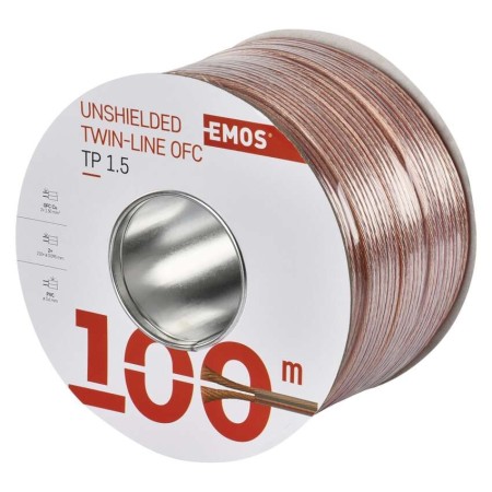 Cavo Altoparlanti 2x1.5 in Rame: Guaina Trasparente e Prestazioni Audio Superiori | EMOS S8314