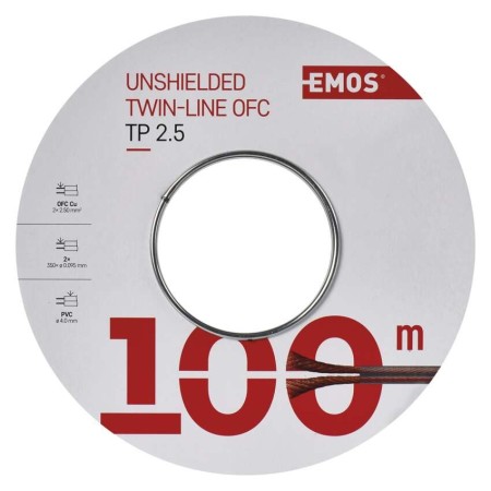 Cavo Altoparlanti 2x2.5 in Rame: Guaina Trasparente e Prestazioni Audio Superiori | Emos S8324