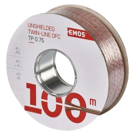 Cavo Altoparlanti 2x0.75 in Rame: Guaina Trasparente e Prestazioni Audio Superiori | Emos S8307