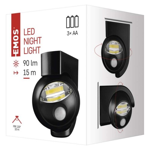Luce Notturna LED COB Nera con... Luce Notturna LED COB Nera con...