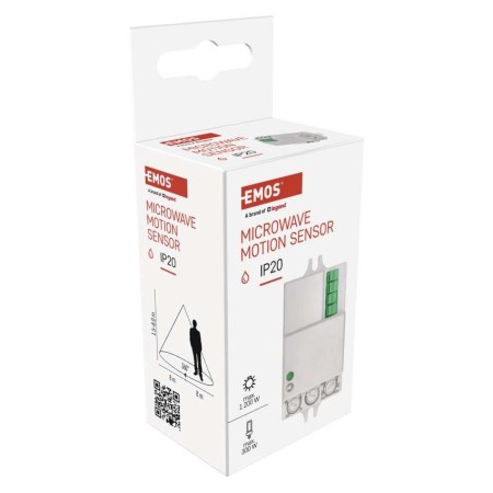 SENSORE DI MOVIMENTO A MICROONDE EMOS G1210
