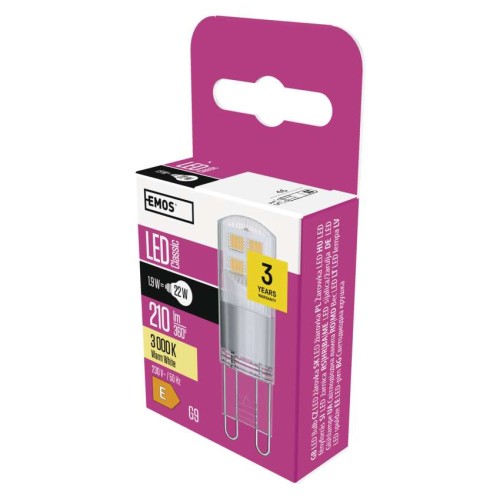 Lampadina LED G9 1.9W (22W) 3000K - Garanzia 3 anni | EMOS ZQ9526