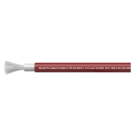 Cavo Unipolare 4mm Rosso per Pannelli Solari H1Z2Z2-K | EMOS S9402