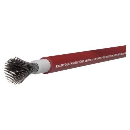 Cavo Unipolare 4mm Rosso EMOS: affidabilità e qualità per impianti solari. Cavo Unipolare 4mm Rosso EMOS: affidabilità e qualità per impianti solari.