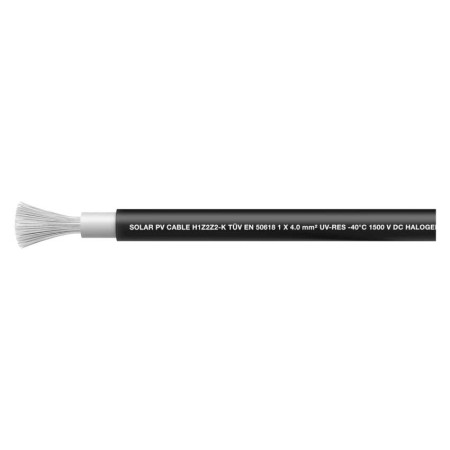 Cavo Unipolare 4mm Nero per Pannelli Solari H1Z2Z2-K | EMOS S9401