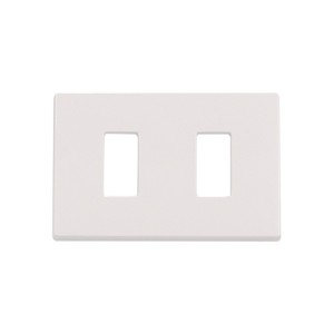 Placca 2 fori bianco crema...