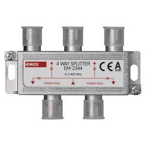 Splitter Antenna EMOS: Segnale TV chiaro e forte con 4 uscite. 2