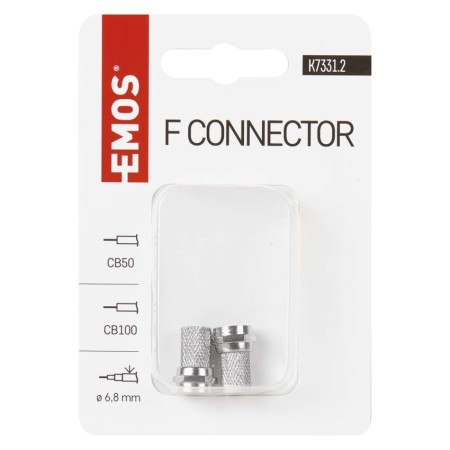 Connettore F per Cavo Coassiale 5.0/7.5mm Blister 2pz | EMOS K7331.2