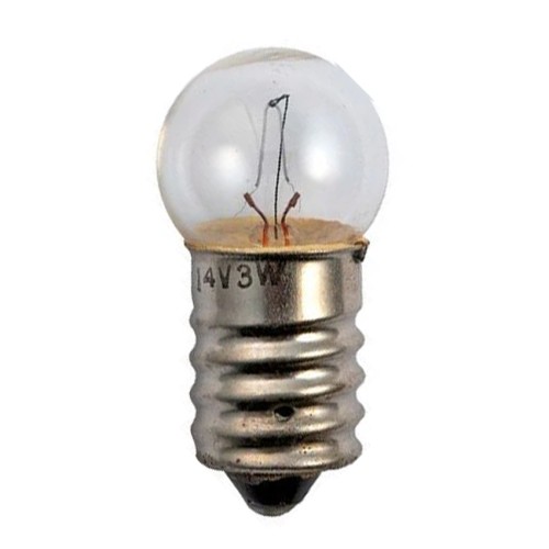 Lampadina segnaletica E14 3W, 24V, vetro chiaro